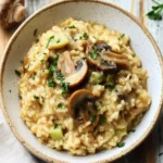 Mushroom and Leek Risotto (Vegan + GF)