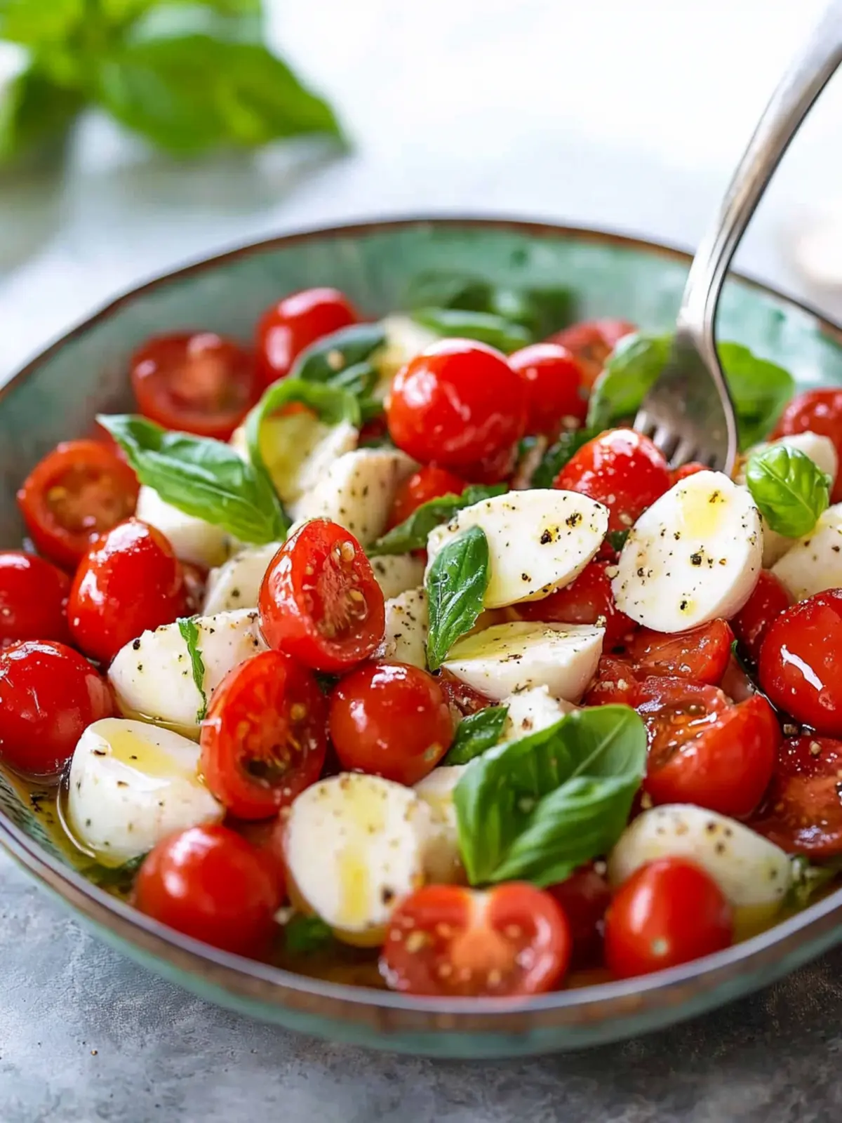 Easy Caprese Salad with Cherry Tomatoes