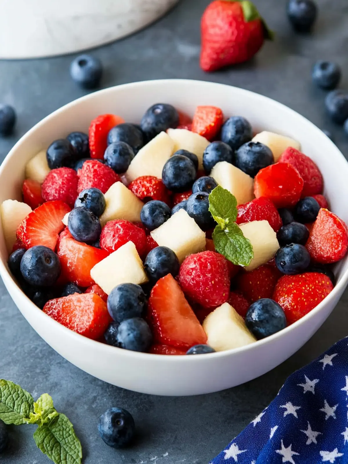 Refreshing Simple Red White and Blue Fruit Salad for Summer Fun 3 Simple Red White and Blue Fruit Salad
