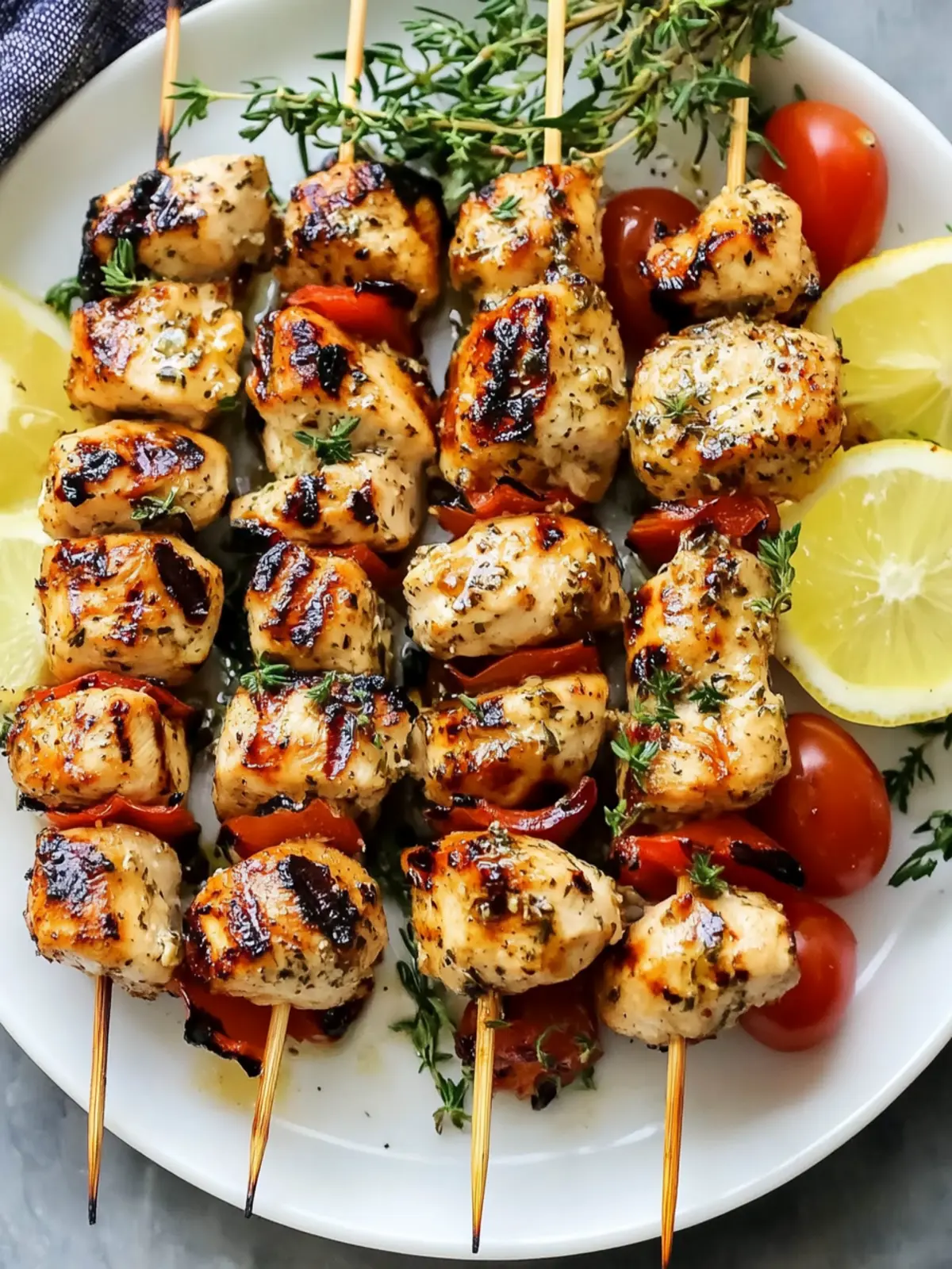Easy Greek Grilled Chicken Skewers