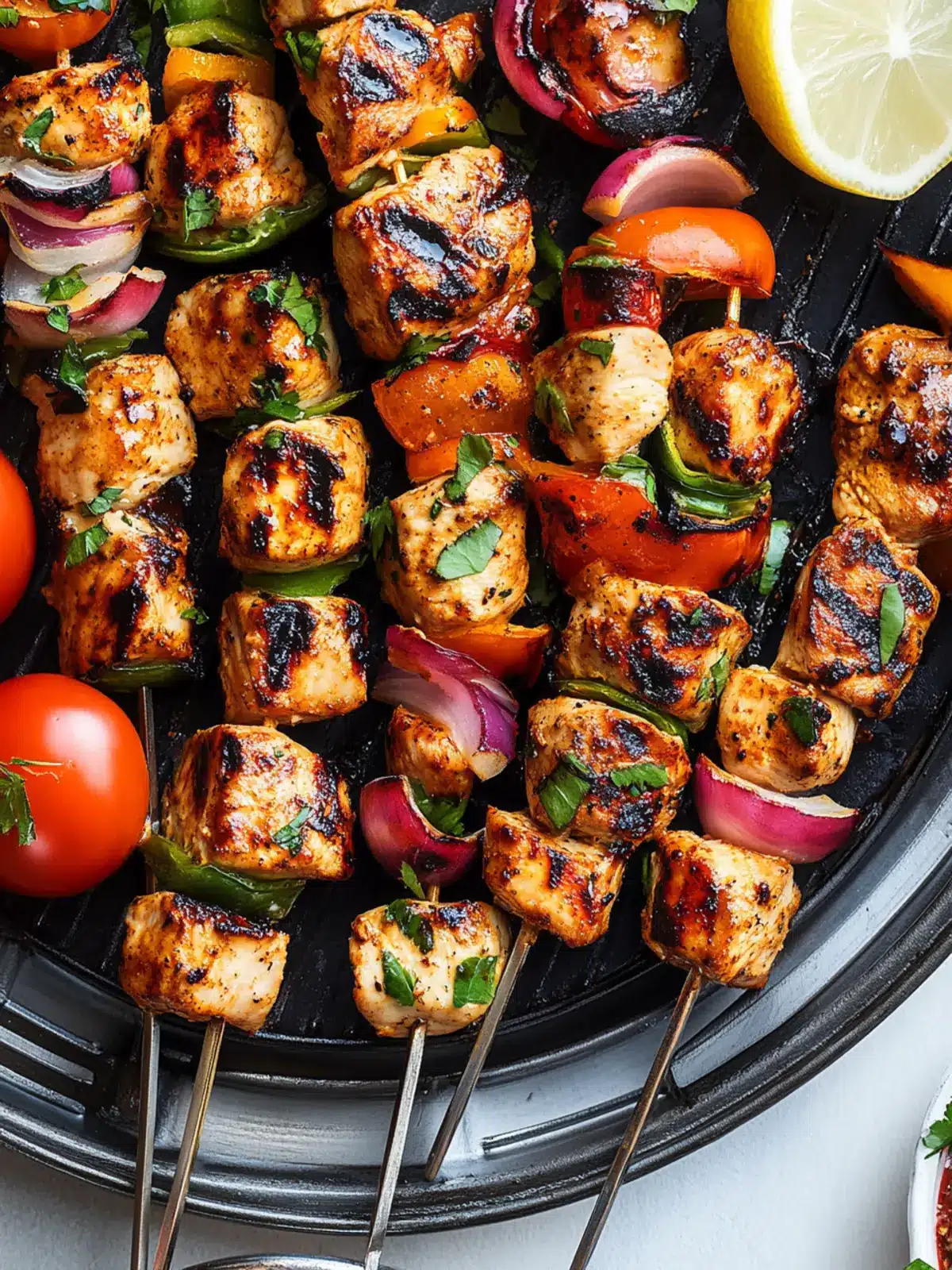 Sizzling Chicken Kebabs with Zesty Veggie Goodness 5 Chicken Kebabs